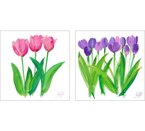 Tulips 2 Piece Art Print Set by Julie DeRice