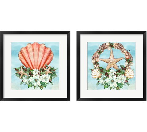 Holiday By the Sea 2 Piece Framed Art Print Set by Diannart
