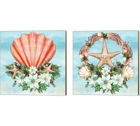 Holiday By the Sea 2 Piece Canvas Print Set by Diannart