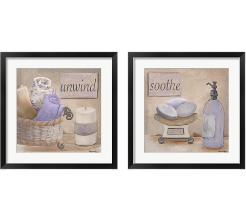 Lavender Bath 2 Piece Framed Art Print Set by Hakimipour - Ritter