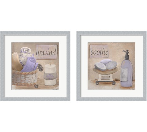 Lavender Bath 2 Piece Framed Art Print Set by Hakimipour - Ritter