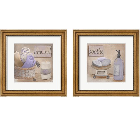 Lavender Bath 2 Piece Framed Art Print Set by Hakimipour - Ritter