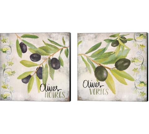 Olives Noires et Vertes 2 Piece Canvas Print Set by Lanie Loreth