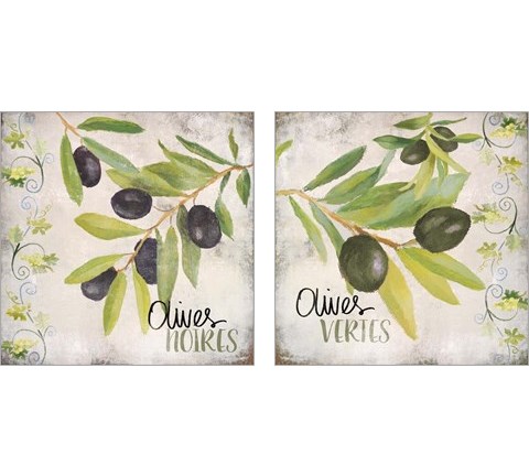 Olives Noires et Vertes 2 Piece Art Print Set by Lanie Loreth