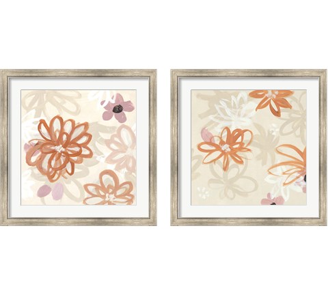Flowery Thoughts 2 Piece Framed Art Print Set by Lanie Loreth