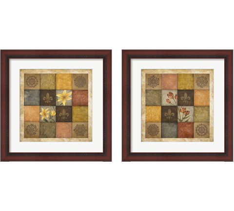 Color Swatch Blossom 2 Piece Framed Art Print Set by Michael Marcon