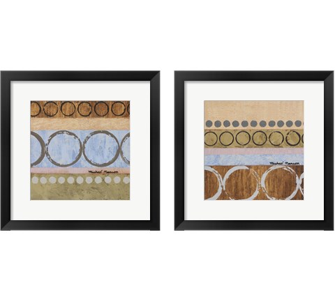 Marcon Circles 2 Piece Framed Art Print Set by Michael Marcon