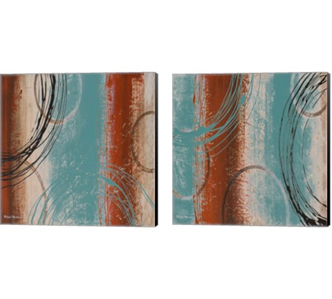 Tricolored 2 Piece Canvas Print Set by Michael Marcon