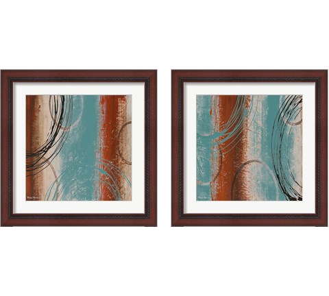 Tricolored 2 Piece Framed Art Print Set by Michael Marcon