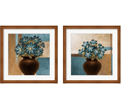 Floral Motif 2 Piece Framed Art Print Set by Michael Marcon