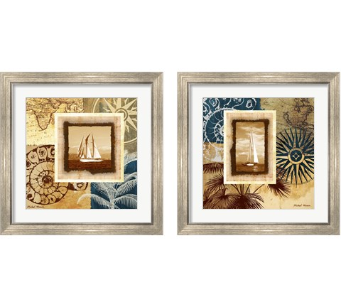 Sailing the Seas 2 Piece Framed Art Print Set by Michael Marcon