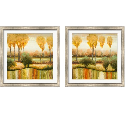 Early Morning Meadow 2 Piece Framed Art Print Set by Michael Marcon