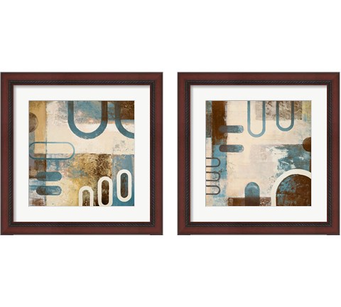 Playing with Shapes 2 Piece Framed Art Print Set by Michael Marcon