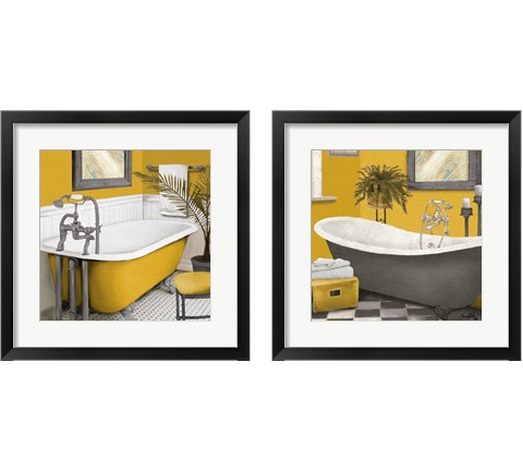 Sunny Bath 2 Piece Framed Art Print Set by Elizabeth Medley