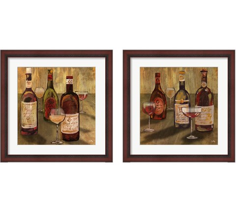Bottle of Wine 2 Piece Framed Art Print Set by Elizabeth Medley