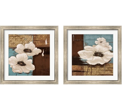 White Poppies 2 Piece Framed Art Print Set by Patricia Pinto