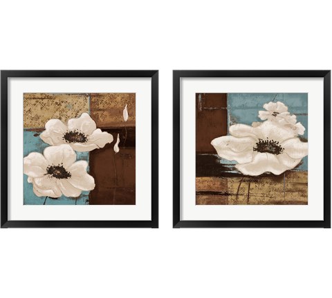 White Poppies 2 Piece Framed Art Print Set by Patricia Pinto