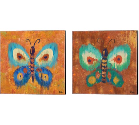 Ikat Flutter2 Piece Canvas Print Set by Patricia Pinto