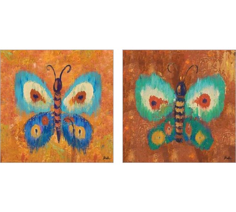 Ikat Flutter2 Piece Art Print Set by Patricia Pinto