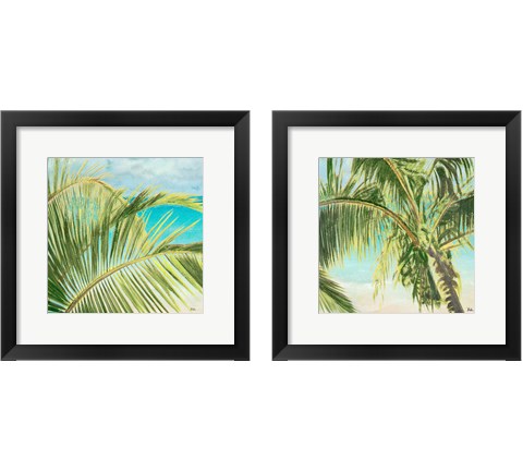 Bright Coconut Palm 2 Piece Framed Art Print Set by Patricia Pinto