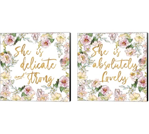 She Is 2 Piece Canvas Print Set by Patricia Pinto