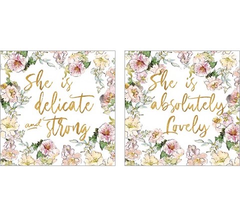 She Is 2 Piece Art Print Set by Patricia Pinto