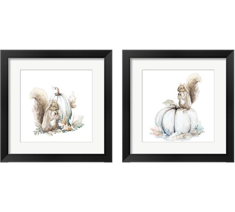 Squirrel and Pumpkin 2 Piece Framed Art Print Set by Patricia Pinto