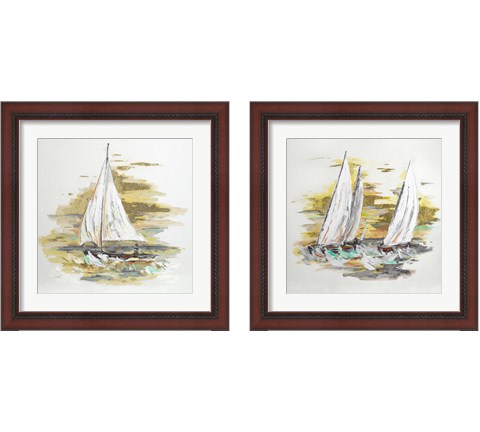 Sailing at Sunse 2 Piece Framed Art Print Set by Patricia Pinto