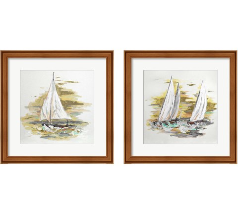 Sailing at Sunse 2 Piece Framed Art Print Set by Patricia Pinto