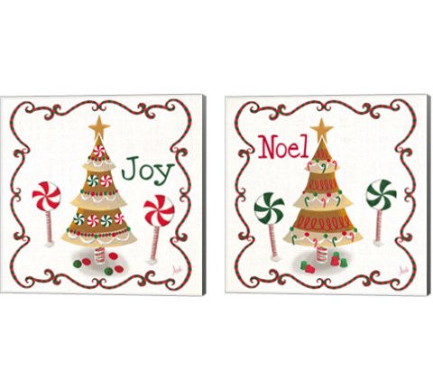 Gingerbread Forest 2 Piece Canvas Print Set by Andi Metz