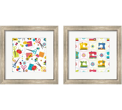 Sew Excited 2 Piece Framed Art Print Set by Andi Metz