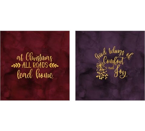 All that Glitters for Christmas 2 Piece Art Print Set by Tara Reed