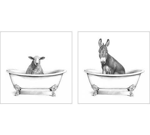Clawfoot Critter 2 Piece Art Print Set by Victoria Borges