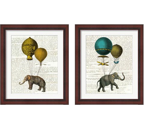 Elephant Ride 2 Piece Framed Art Print Set by Sue Schlabach