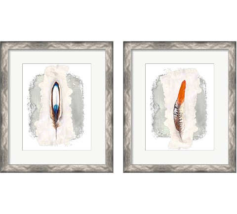 Simple Feather 2 Piece Framed Art Print Set by Diannart