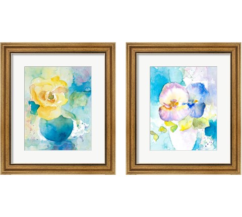 Abstract Vase of Flowers 2 Piece Framed Art Print Set by Lanie Loreth