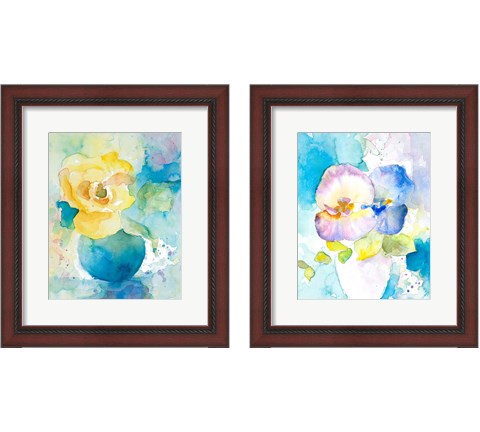 Abstract Vase of Flowers 2 Piece Framed Art Print Set by Lanie Loreth