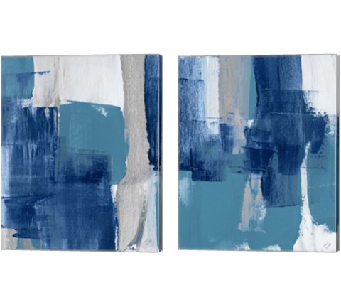 Blue Perspectives 2 Piece Canvas Print Set by Lanie Loreth