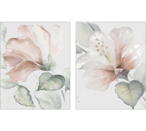 Neutral Hibiscus 2 Piece Art Print Set by Lanie Loreth