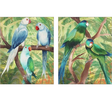 Tropical Birds 2 Piece Art Print Set by Elizabeth Medley