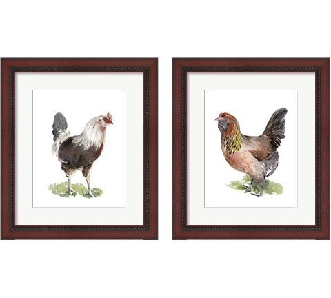 Chicken Dance 2 Piece Framed Art Print Set by Jennifer Parker