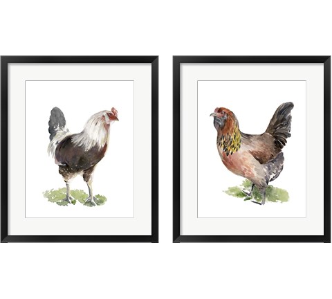 Chicken Dance 2 Piece Framed Art Print Set by Jennifer Parker