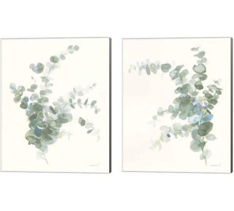 Scented Sprig Cool 2 Piece Canvas Print Set by Danhui Nai
