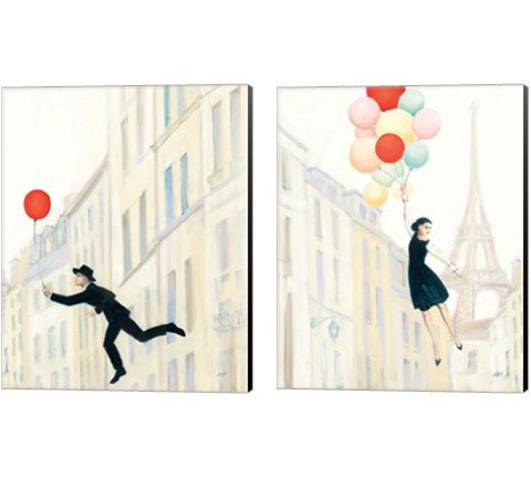 Aloft In Paris 2 Piece Canvas Print Set by Julia Purinton