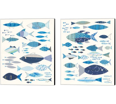 Go With the Flow 2 Piece Canvas Print Set by Courtney Prahl