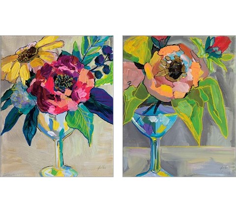 Cup of Wine 2 Piece Art Print Set by Jeanette Vertentes