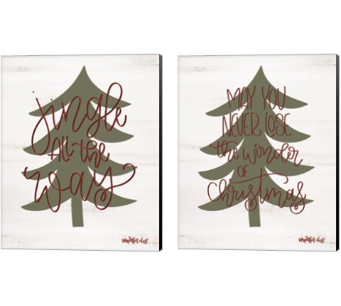 Jingle All the Way 2 Piece Canvas Print Set by Imperfect Dust