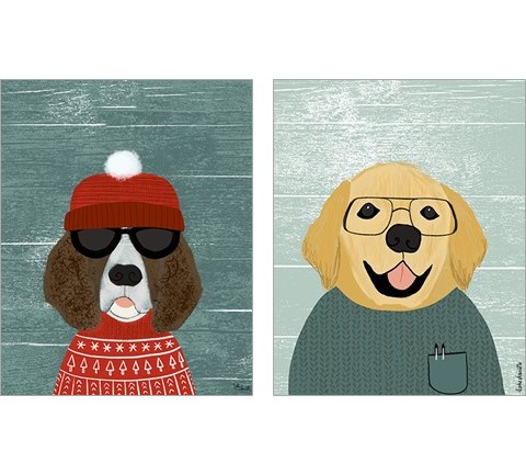 Winter Dog 2 Piece Art Print Set by Katie Doucette