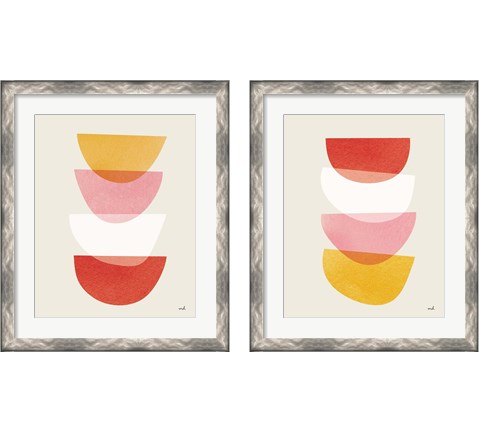 Balance Warm 2 Piece Framed Art Print Set by Moira Hershey