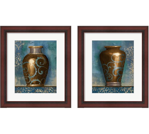 Indie Vessel on Blue 2 Piece Framed Art Print Set by Michael Marcon